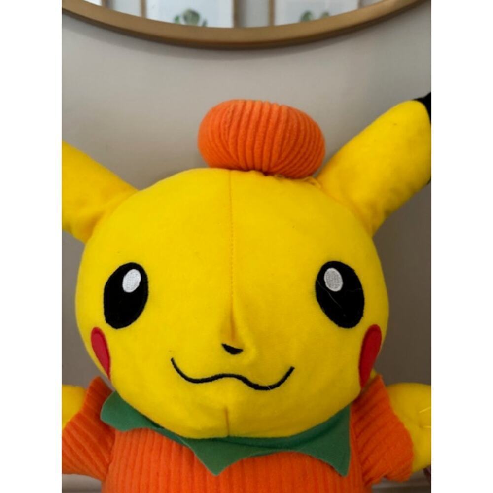 Pokemon Center Original Plush Halloween Pumpkin Pikachu Plush 14 Inch NWT - Picture 7 of 7